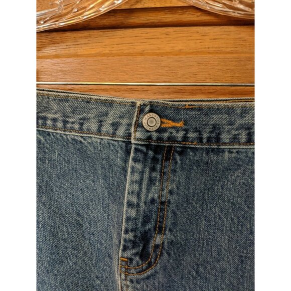 Gap Denim Skirt 10 Blue Jean Modest Womens Front Slit - Picture 5 of 6